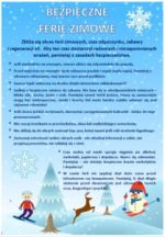 Informacja "Bezpieczne Ferie Zimowe" przygotowana przez Wojewódzką Stację Sanitarno-Epidemiologiczną
